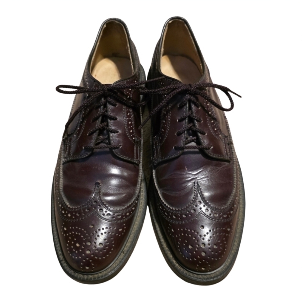 Vintage Dexter Oxblood Wingtip Oxford Shoes Made in USA Leather Brogue Size 8 C